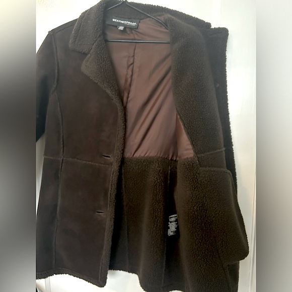 Weatherproof Garment Company Faux Suede Shearling Jacket Stunning! Size Small - Picture 3 of 5
